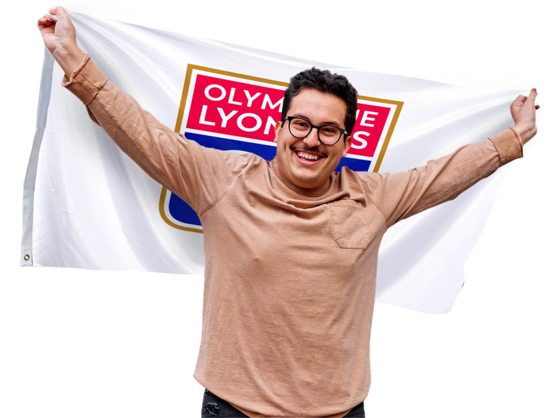 Olympische Lyonnais-Flagge