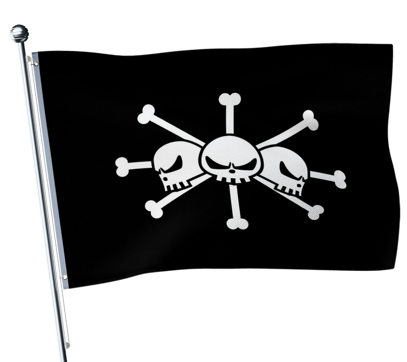 One Piece Blackbeard-Flagge