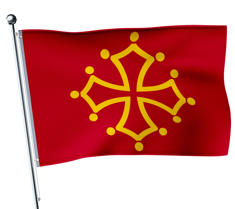 Flagge der Midi-Pyrenäen