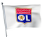 Olympische Lyonnais-Flagge