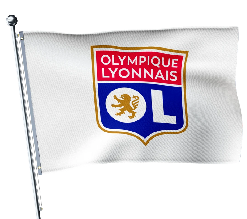 Olympische Lyonnais-Flagge