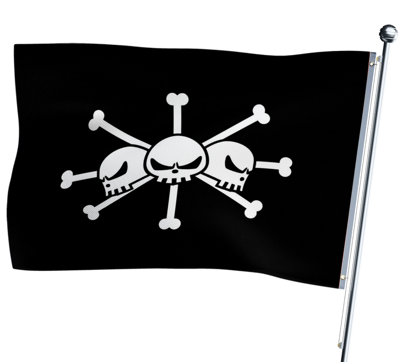 One Piece Blackbeard-Flagge