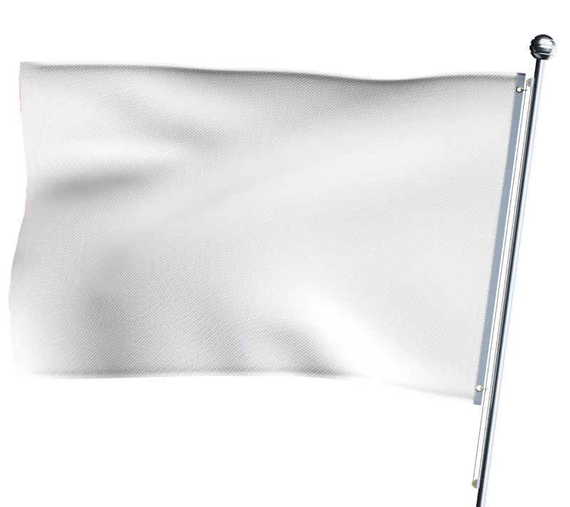 Autorennen mit weißer Flagge