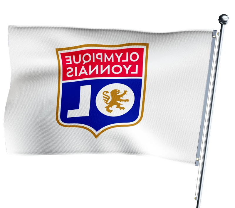 Olympische Lyonnais-Flagge