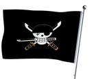 Einteilige Piratenflagge